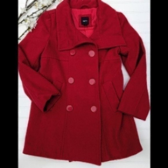 GAP Other - GAP Kids Cranberry Wool Blend Peacoat